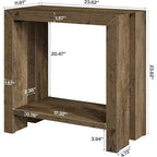 Table d'appoint étroite Lantine à 2 niveaux, table d'appoint de canapé en bois de style ferme avec étagère inférieure pour salon, chambre à coucher, petits espaces, assemblage facile