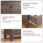 Acekool Vintage 4 Drawer Dresser for Bedroom, Wood Chest with Tapered Legs for Living Room