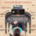 3.5HP Folding Treadmill for Home w/ incline&71 Workouts, 300 lbs Capacity Treadmill,APP w/ Free Train Courses,Dual HiFi Speakers,Exercise Equipment