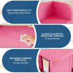 Ensemble Bureau et Chaise d'Étude Acekool pour Enfants avec Étagère, Plateau Inclinable et Rangement pour Chambre à Coucher et École