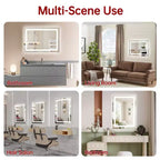 SUMERAIN 20x28 LED Bathroom Mirror with Dimmable Touch Control, Anti-Fog ETL Wall Vanity Mirror