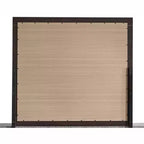 Passion Furniture Grande 41 in. W x 37 in. H Rectangle Wood Frame Black Dresser Mirror