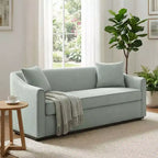 Christopher Knight Home Karim Canapé moderne 3 places en chenille avec oreillers décoratifs, 76 po