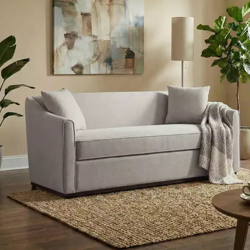 Christopher Knight Home Karim Canapé moderne 3 places en chenille avec oreillers décoratifs, 76 po