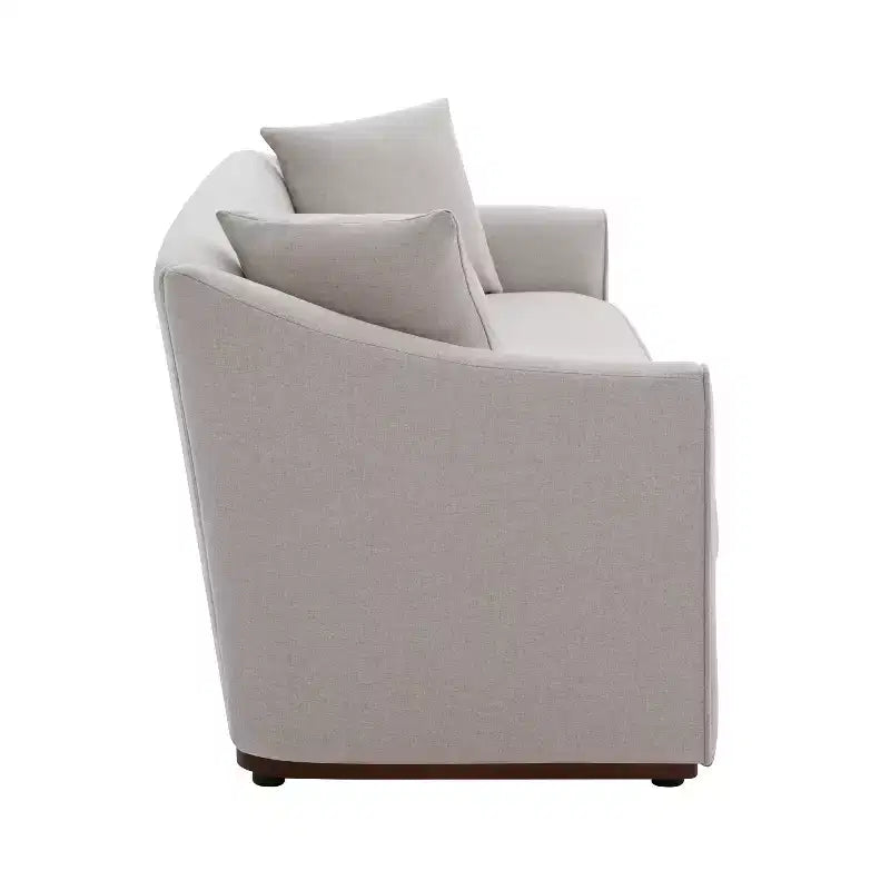 Christopher Knight Home Karim Canapé moderne 3 places en chenille avec oreillers décoratifs, 76 po