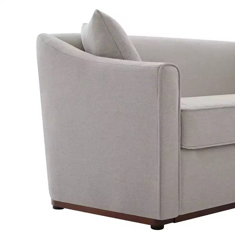 Christopher Knight Home Karim Canapé moderne 3 places en chenille avec oreillers décoratifs, 76 po