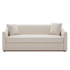 Christopher Knight Home Karim Canapé moderne 3 places en chenille avec oreillers décoratifs, 76 po