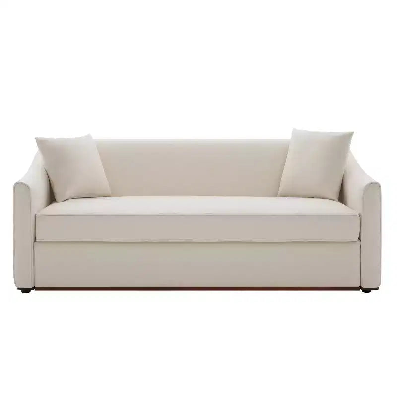 Christopher Knight Home Karim Canapé moderne 3 places en chenille avec oreillers décoratifs, 76 po