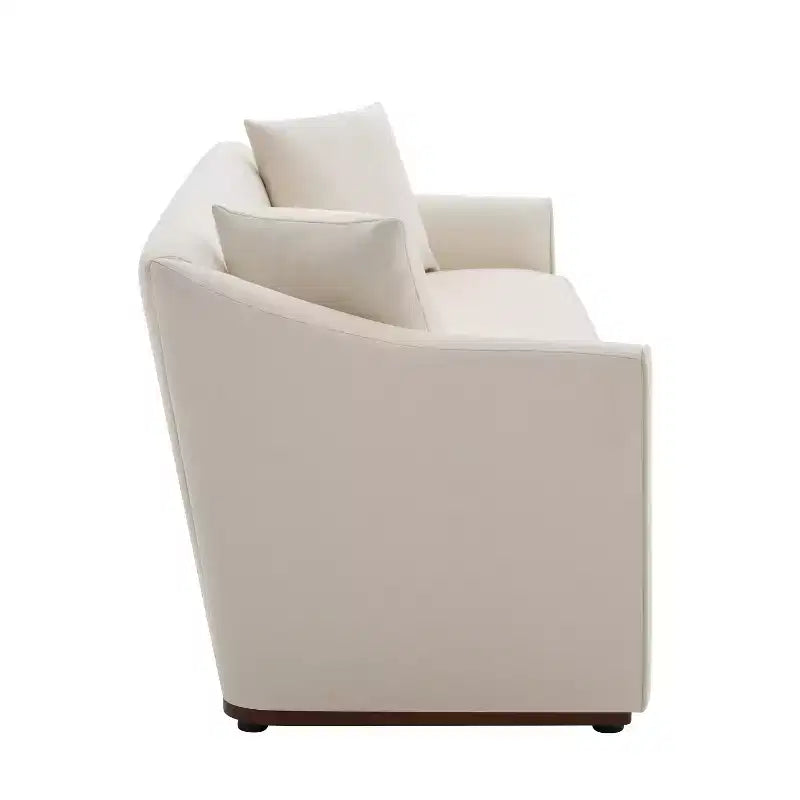 Christopher Knight Home Karim Canapé moderne 3 places en chenille avec oreillers décoratifs, 76 po