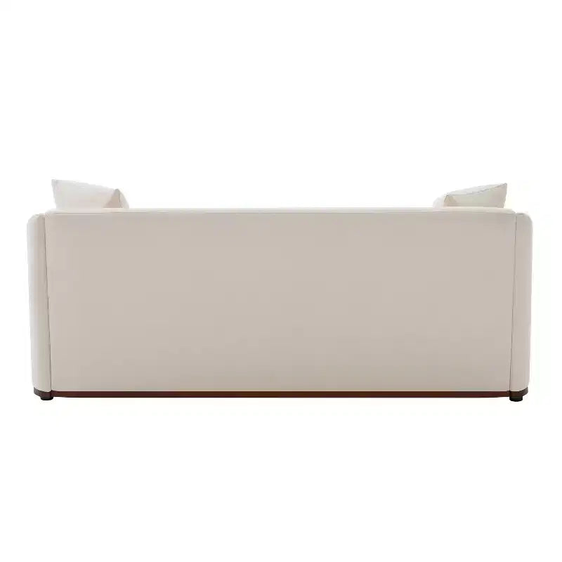 Christopher Knight Home Karim Canapé moderne 3 places en chenille avec oreillers décoratifs, 76 po