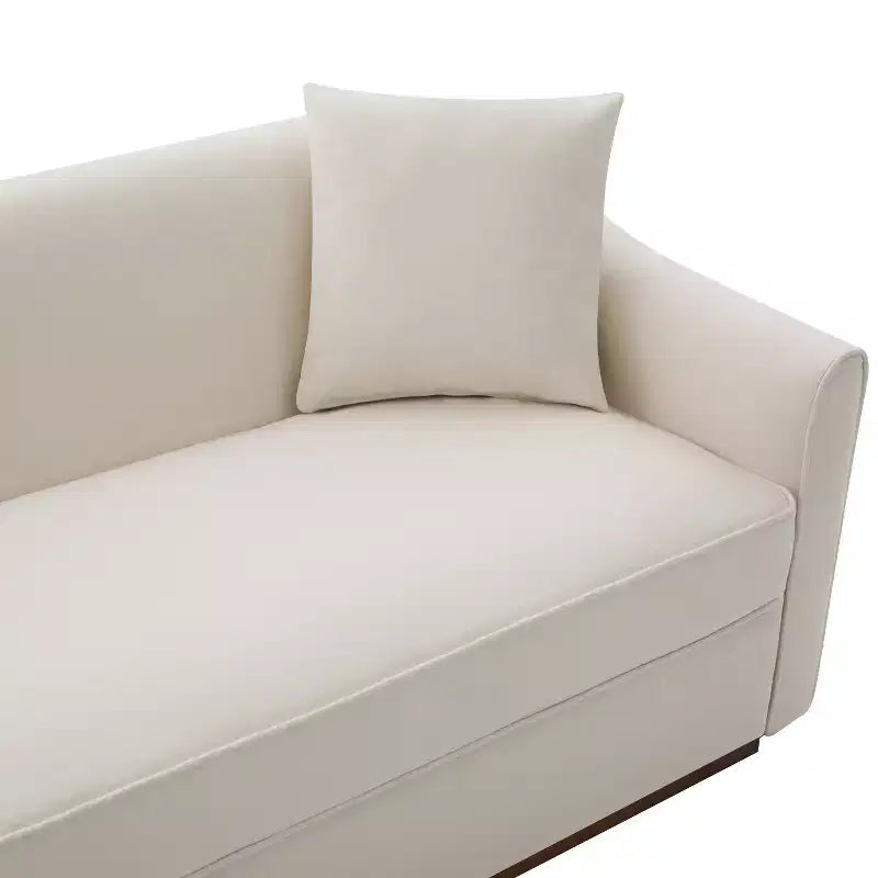 Christopher Knight Home Karim Canapé moderne 3 places en chenille avec oreillers décoratifs, 76 po