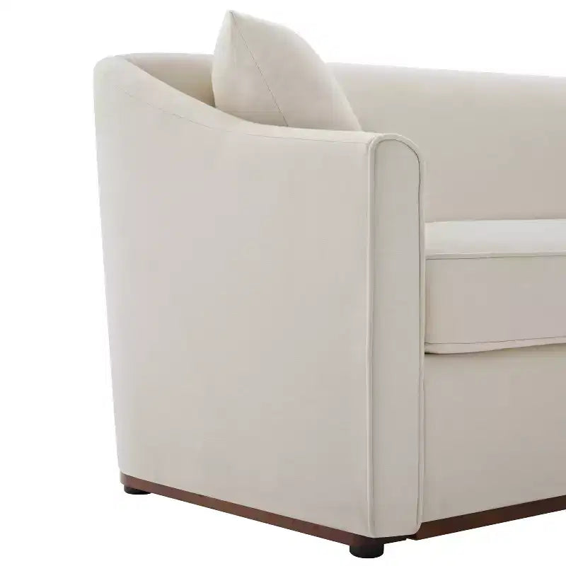 Christopher Knight Home Karim Canapé moderne 3 places en chenille avec oreillers décoratifs, 76 po