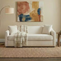 Christopher Knight Home Karim Modern 76 3-Seater Wooden Chenille Upholstered Sofa with Throw Pillows