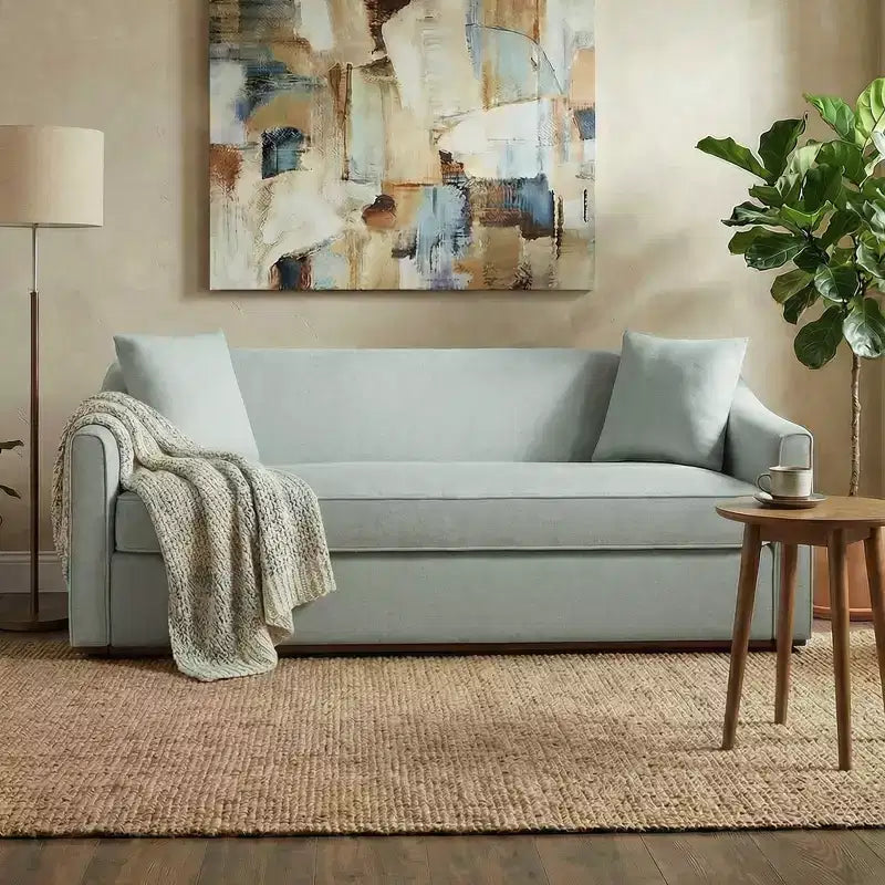 Christopher Knight Home Karim Canapé moderne 3 places en chenille avec oreillers décoratifs, 76 po