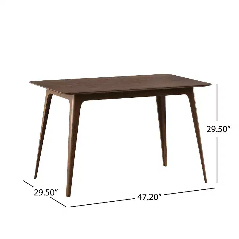 Christopher Knight Home Ahmad Ensemble de salle à manger moderne 5 pièces en bois d'hévéa avec chaises rembourrées en similicuir et table rectangulaire