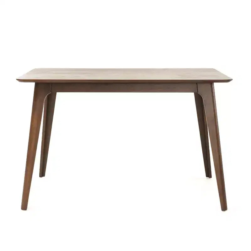 Christopher Knight Home Ahmad Ensemble de salle à manger moderne 5 pièces en bois d'hévéa avec chaises rembourrées en similicuir et table rectangulaire