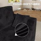Canapé Modulable 267 cm, Canapé-Lit Moelleux pour Salon, Canapé d'Angle avec Grande Méridienne