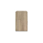 Signature Design by Ashley Prandefort Table de chevet à un tiroir avec étagère ouverte et chargement USB, grain de chêne répliqué, finition marron clair