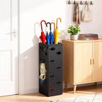 Range-parapluies, Support de parapluies pour entrée, Porte-parapluies en acier autoportant, pour cannes et bâtons de marche, avec plateau égouttoir amovible
