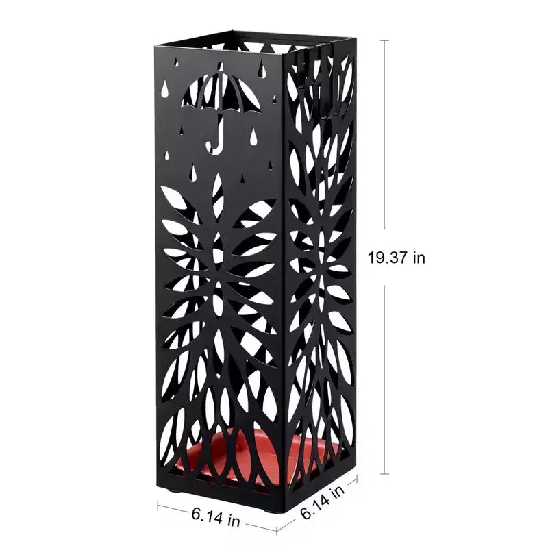 Range-parapluies, Support de parapluies pour entrée, Porte-parapluies en acier autoportant, pour cannes et bâtons de marche, avec plateau égouttoir amovible
