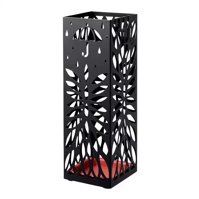 Range-parapluies, Support de parapluies pour entrée, Porte-parapluies en acier autoportant, pour cannes et bâtons de marche, avec plateau égouttoir amovible