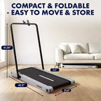 Tapis de marche 2-en-1 Squatz avec plaques vibrantes et guidon blanc