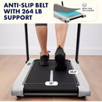 Tapis de marche 2-en-1 Squatz avec plaques vibrantes et guidon blanc