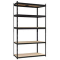 Acekool Garage Home Storage, 5 Tier 36 in Metal Shelving Unit, Heavy Duty Adjustable Utility Storage Shelves for Pantry Basement, Black