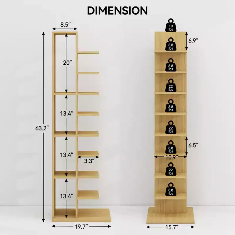 Étagère étroite à 13 niveaux