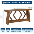 Table console pour entrée, table de canapé étroite de 70,9 pouces de style rustique derrière le canapé avec rangement à 2 niveaux, table de canapé ultra-stable avec pieds trapézoïdaux derrière le canapé