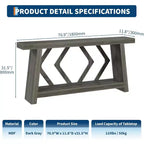 Table console pour entrée, table de canapé étroite de 70,9 pouces de style rustique derrière le canapé avec rangement à 2 niveaux, table de canapé ultra-stable avec pieds trapézoïdaux derrière le canapé