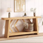 Table console pour entrée, table de canapé étroite de 70,9 pouces de style rustique derrière le canapé avec rangement à 2 niveaux, table de canapé ultra-stable avec pieds trapézoïdaux derrière le canapé