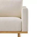 Whisen Modern Minimalist Accent Chair with Solid Wood Frame Ergonomic for Living Room, Soft Cushions and Spacious Design