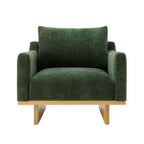 Whisen Modern Minimalist Accent Chair with Solid Wood Frame Ergonomic for Living Room, Soft Cushions and Spacious Design
