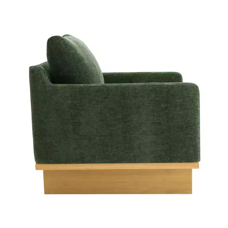 Whisen Modern Minimalist Accent Chair with Solid Wood Frame Ergonomic for Living Room, Soft Cushions and Spacious Design