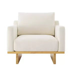 Whisen Modern Minimalist Accent Chair with Solid Wood Frame Ergonomic for Living Room, Soft Cushions and Spacious Design