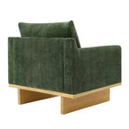 Whisen Modern Minimalist Accent Chair with Solid Wood Frame Ergonomic for Living Room, Soft Cushions and Spacious Design