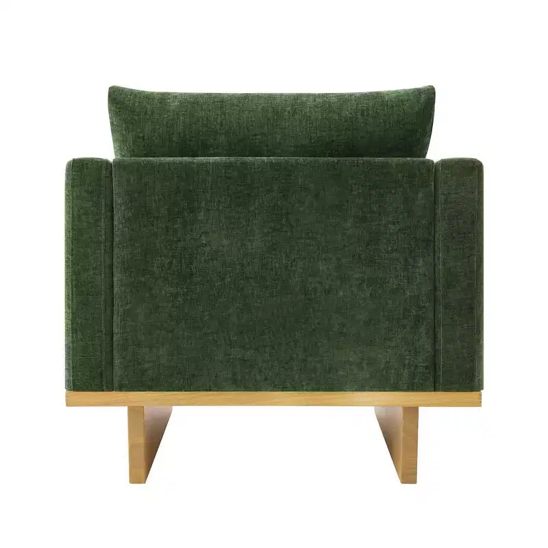 Whisen Modern Minimalist Accent Chair with Solid Wood Frame Ergonomic for Living Room, Soft Cushions and Spacious Design