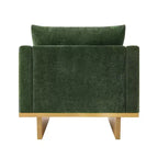 Whisen Modern Minimalist Accent Chair with Solid Wood Frame Ergonomic for Living Room, Soft Cushions and Spacious Design