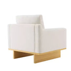 Whisen Modern Minimalist Accent Chair with Solid Wood Frame Ergonomic for Living Room, Soft Cushions and Spacious Design