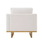 Whisen Modern Minimalist Accent Chair with Solid Wood Frame Ergonomic for Living Room, Soft Cushions and Spacious Design