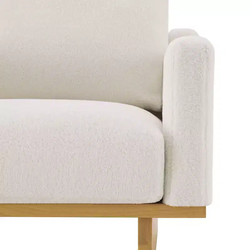 Whisen Modern Minimalist Accent Chair with Solid Wood Frame Ergonomic for Living Room, Soft Cushions and Spacious Design