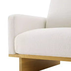 Whisen Modern Minimalist Accent Chair with Solid Wood Frame Ergonomic for Living Room, Soft Cushions and Spacious Design