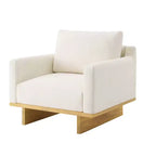 Whisen Modern Minimalist Accent Chair with Solid Wood Frame Ergonomic for Living Room, Soft Cushions and Spacious Design