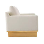 Whisen Modern Minimalist Accent Chair with Solid Wood Frame Ergonomic for Living Room, Soft Cushions and Spacious Design