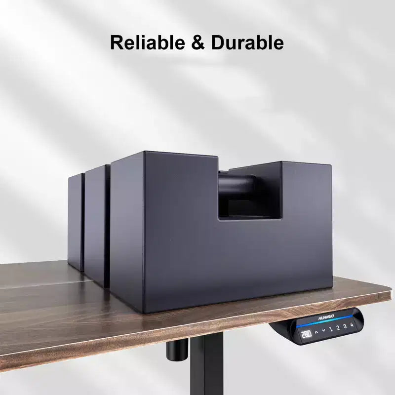 Bureau électrique réglable en hauteur de 100 x 60 cm, pour travailler assis-debout, pour le bureau à domicile, l'ordinateur, les études, le tapis de marche, l'écriture et les jeux, avec plateau en bois