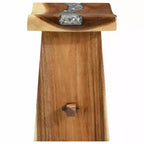 vidaXL Shower Stool Natural 19.69 x 11.81 x 17.32 in Solid Suar Wood
