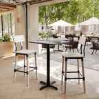 Plateau de table Flash Furniture Acadia avec technologie HPL TopGuard et base hauteur bar
