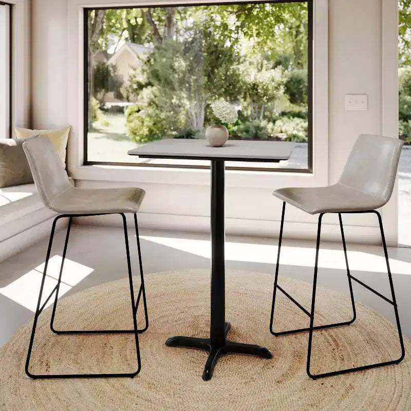 Plateau de table Flash Furniture Acadia avec technologie HPL TopGuard et base hauteur bar