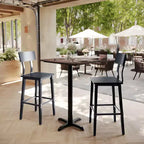Plateau de table Flash Furniture Acadia avec technologie HPL TopGuard et base hauteur bar
